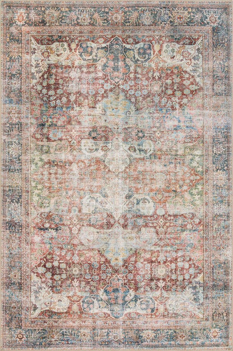 Loloi سجادة عداء لورين من لولوي مجموعة LQ-14 طوب/متعدد 2'-6" x 7'-6" - Image 1
